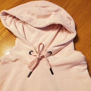 Plush Velour Hoodie in light pink!